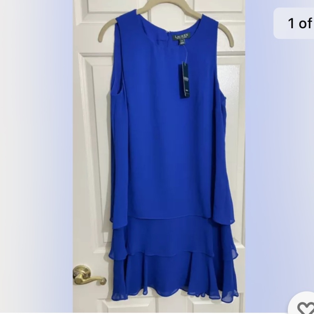 Ralph Lauren Women Sheer Sleeveless Tiered dress